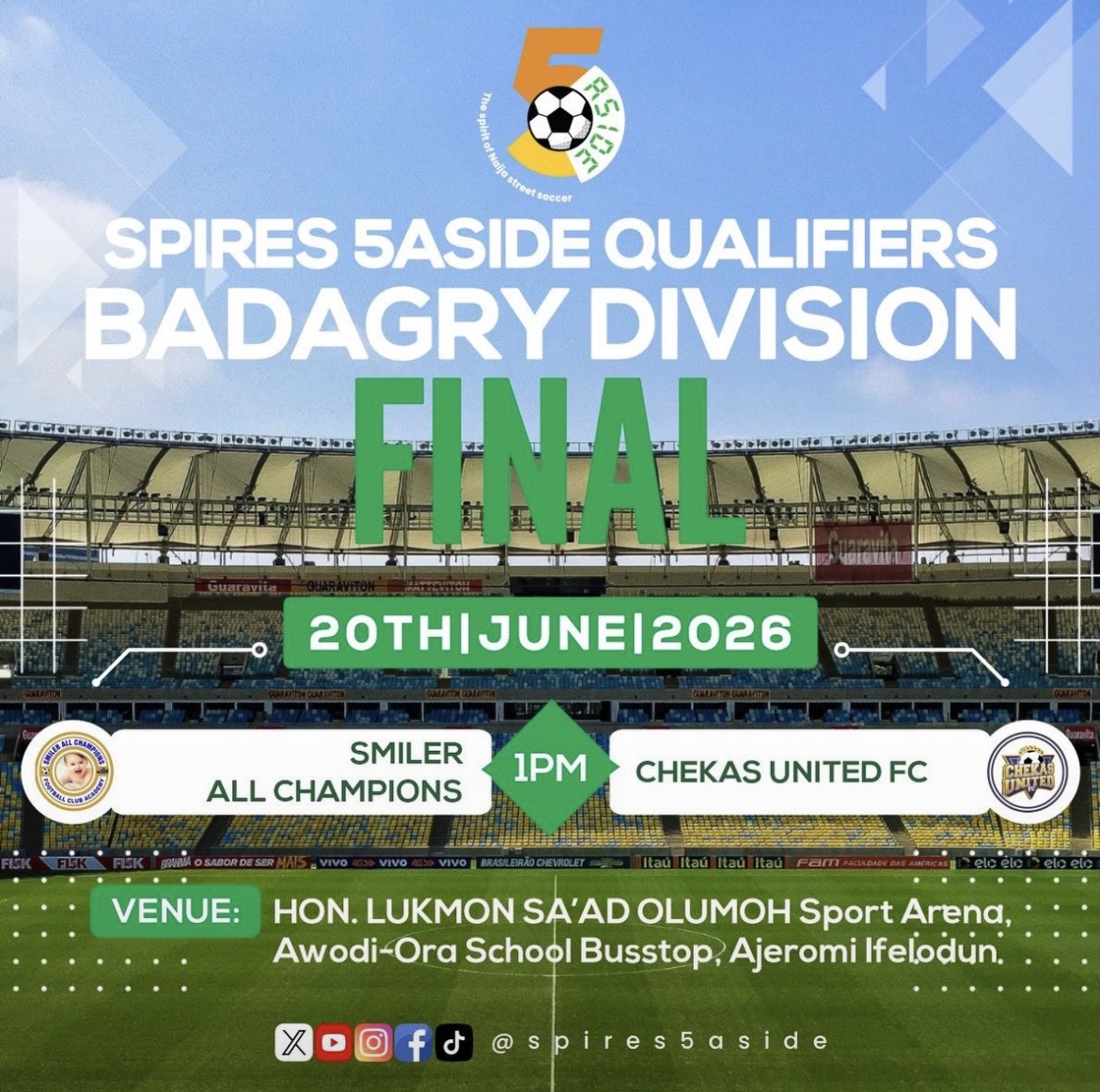 Spires5aside-  Chekas United Ready for the Divisional Final