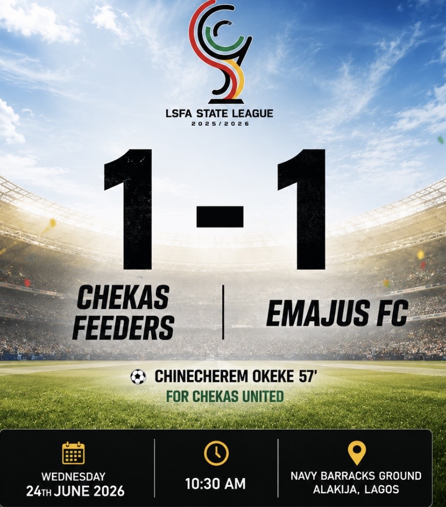 Chinecherem Okeke Rescues Point as Chekas Feeders Hold Emajus FC to Draw